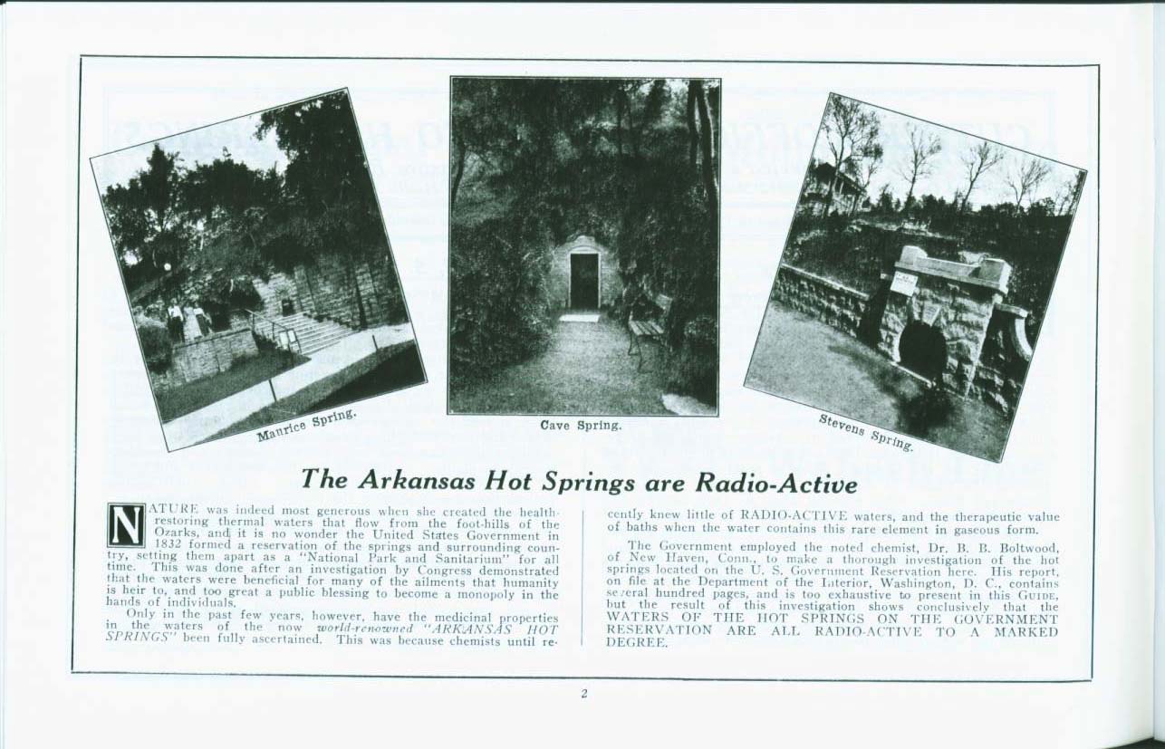 CUTTER'S OFFICIAL GUIDE TO HOT SPRINGS, ARKANSAS. vist0057d